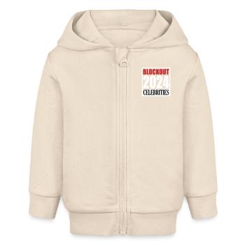 Blockout Celebrities 2024 | Farben änderbar - Baby Organic Kapuzenjacke Baby Connector von Stanley/Stella - Natur - Vorne