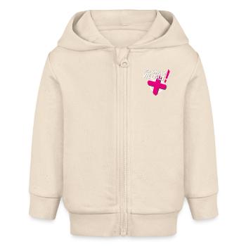 Wir wählen Vielfalt! (CSD-Design 2024) - Baby Organic Kapuzenjacke Baby Connector von Stanley/Stella - Natur - Vorne