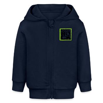100% Percent Rock Heavy Metal Musique Texte Logo Fun - Veste à capuche bébé bio Stanley/Stella - bleu marine - Devant