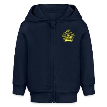 Krone Logo - Baby Organic Kapuzenjacke Baby Connector von Stanley/Stella - Navy - Vorne