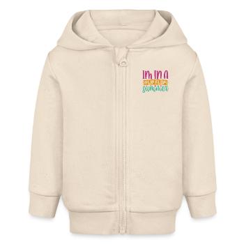 Im In A Flip Flop Sommer - Baby Organic Kapuzenjacke Baby Connector von Stanley/Stella - Natur - Vorne