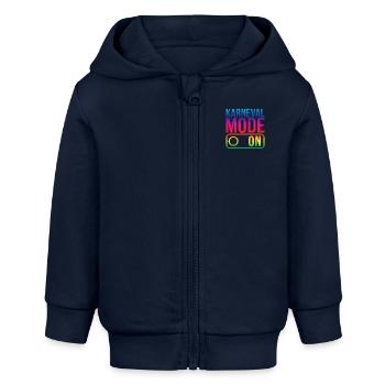 Karneval Mode On Fasching Fasnet - Baby Organic Kapuzenjacke Baby Connector von Stanley/Stella - Navy - Vorne