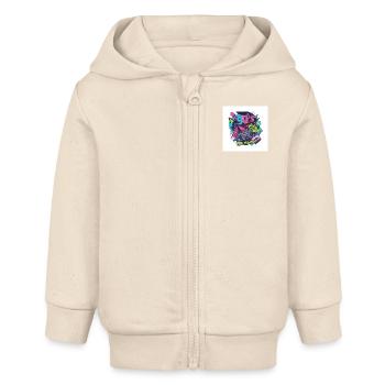 90er-Jahre-Vibes: Walkman, Kasette und Co. - Baby Organic Kapuzenjacke Baby Connector von Stanley/Stella - Natur - Vorne
