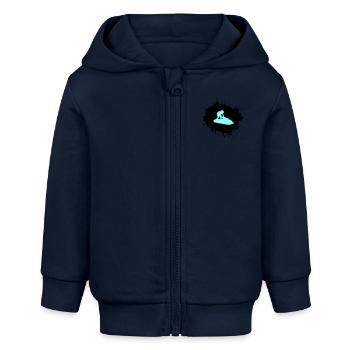 jet ski klecks - Baby Organic Kapuzenjacke Baby Connector von Stanley/Stella - Navy - Vorne