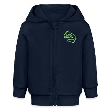Le métier de coach - Veste à capuche bébé bio Stanley/Stella - bleu marine - Devant