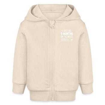 Ich habe gerade 9 Monate drinnen gemacht, meine Eltern dienen - Baby Organic Kapuzenjacke Baby Connector von Stanley/Stella - Natur - Vorne