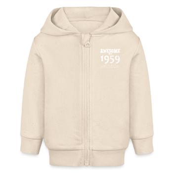 1959 - Legendary 65th Anniversary - Baby Organic Zip-up Hoodie by Stanley/Stella - soft Ecru - Front