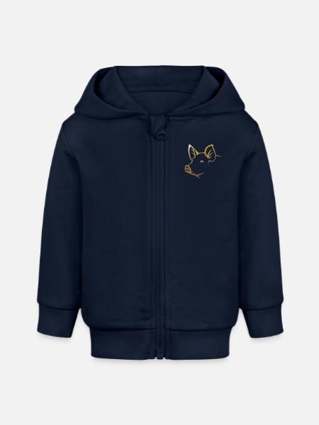 pork-1486384 - Baby Organic Kapuzenjacke Baby Connector von Stanley/Stella - Navy