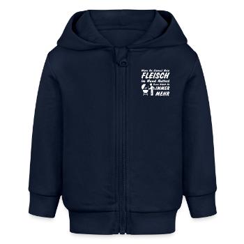fleisch - Baby Organic Kapuzenjacke Baby Connector von Stanley/Stella - Navy - Vorne