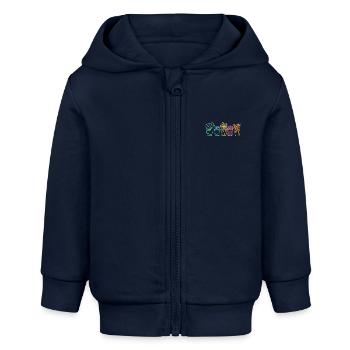Kakteen Sukkulenten Blumen - Baby Organic Kapuzenjacke Baby Connector von Stanley/Stella - Navy - Vorne
