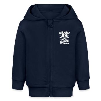 Dein Block ist kein Problem! Volleyball - Baby Organic Kapuzenjacke Baby Connector von Stanley/Stella - Navy - Vorne