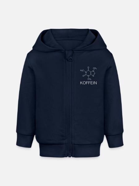 Koffein - Baby Organic Kapuzenjacke Baby Connector von Stanley/Stella - Navy