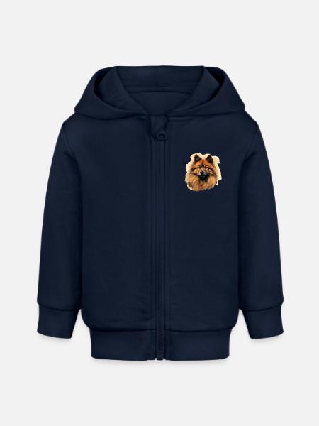 Eurasier - Baby Organic Kapuzenjacke Baby Connector von Stanley/Stella - Navy