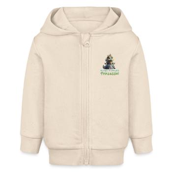 Kroko Prinzessin 01 - Baby Organic Kapuzenjacke Baby Connector von Stanley/Stella - Natur - Vorne