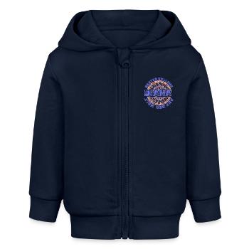 First name Diana - Baby Organic Zip-up Hoodie by Stanley/Stella - navy - Front