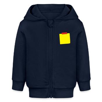 Zettel 3c - Baby Organic Kapuzenjacke Baby Connector von Stanley/Stella - Navy - Vorne