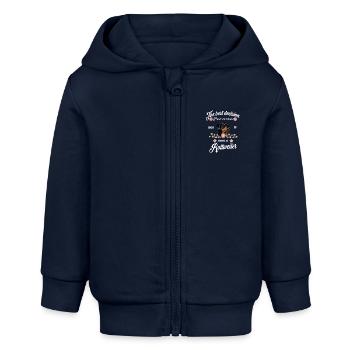 Rottweiler - Baby Organic Kapuzenjacke Baby Connector von Stanley/Stella - Navy - Vorne