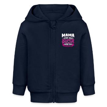 MAMA - Tous les HEROES SUPER CAP PORTER - Veste à capuche bébé bio Stanley/Stella - bleu marine - Devant