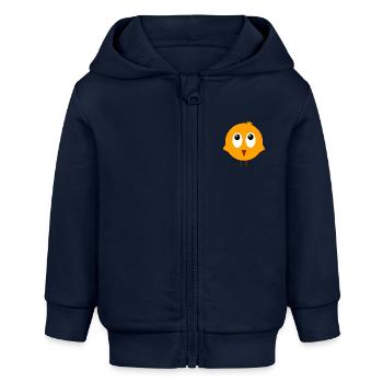 Le poussin vilain - Veste à capuche bébé bio Stanley/Stella - bleu marine - Devant