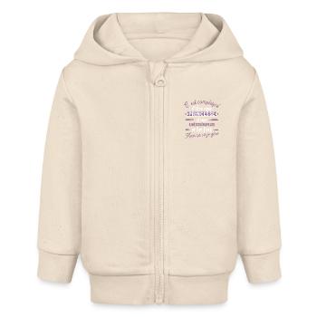 Princesse Kinésithérapeute cadeau métier - Veste à capuche bébé bio Stanley/Stella - écru doux - Devant