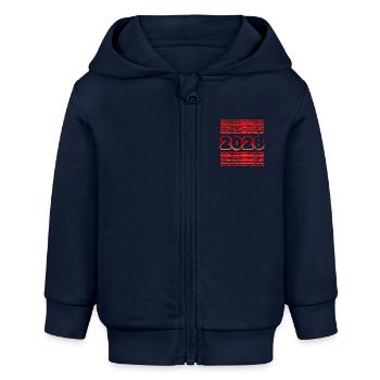 2028 - Baby Organic Zip-up Hoodie by Stanley/Stella - navy - Front
