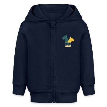 Don't judge my dogs and I won't judge your kids - Baby Organic Kapuzenjacke Baby Connector von Stanley/Stella - Navy - Vorne