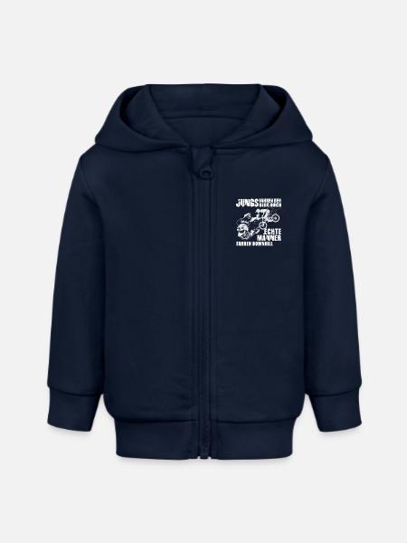 Downhill MTB - Baby Organic Kapuzenjacke Baby Connector von Stanley/Stella - Navy