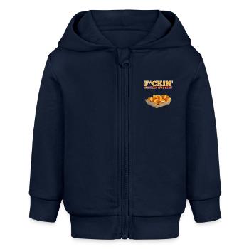 F*CKIN CHICKEN NUGGETS-CENSURÉ-NEG’S URBAN SPORTS - Veste à capuche bébé bio Stanley/Stella - bleu marine - Devant