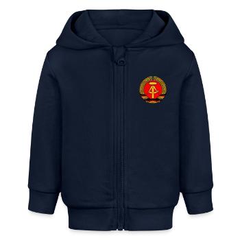 emblème ddr rda - Veste à capuche bébé bio Stanley/Stella - bleu marine - Devant