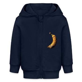 Banane - Baby Organic Kapuzenjacke Baby Connector von Stanley/Stella - Navy - Vorne