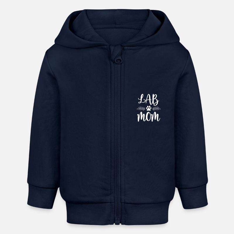 Lab Maman Chemise Labrador Retriever Amant Propriétaire Drôle - Veste à capuche bébé bio Stanley/Stella - bleu marine