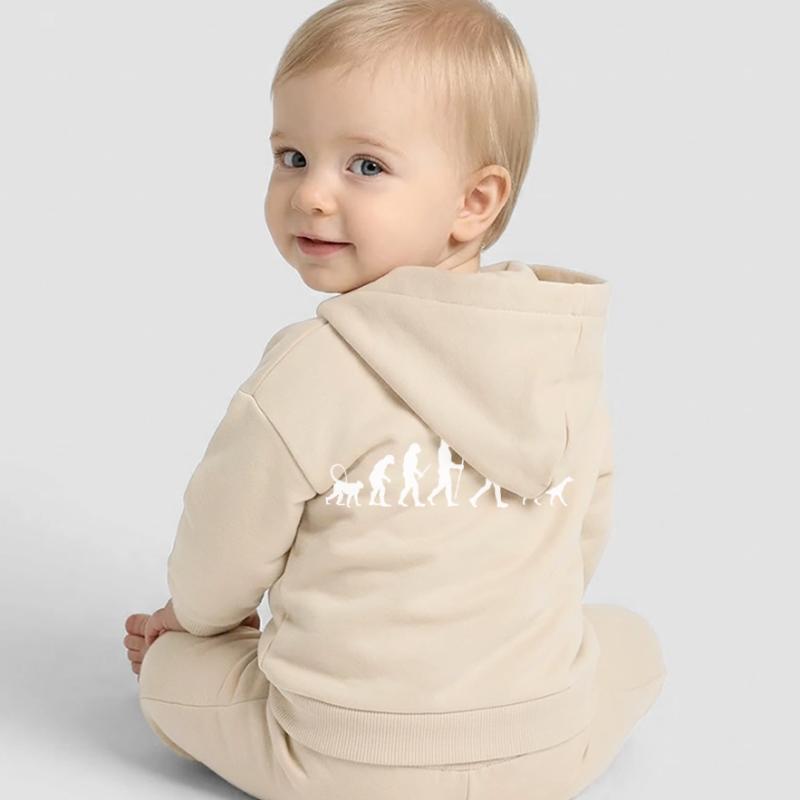 Evolution German Shepherd Baby Organic Zip-up Hoodie by Stanley/Stella