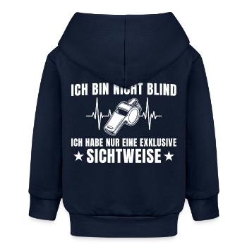 Schiedsrichter Exklusive Sichtweise – Schiri - Baby Organic Kapuzenjacke Baby Connector von Stanley/Stella - Navy - Hinten