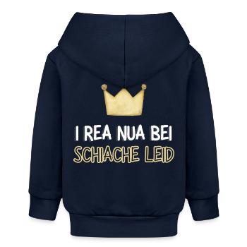 Lustiger Frecher Dialekt Spruch Baby Junge Mädchen - Baby Organic Kapuzenjacke Baby Connector von Stanley/Stella - Navy - Hinten