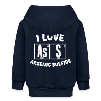 Ich liebe Arsensulfide - Baby Organic Kapuzenjacke Baby Connector von Stanley/Stella - Navy - Hinten