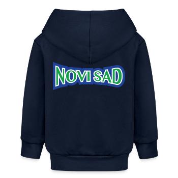 NoviSat, moj grad. - Baby Organic Kapuzenjacke Baby Connector von Stanley/Stella - Navy - Hinten