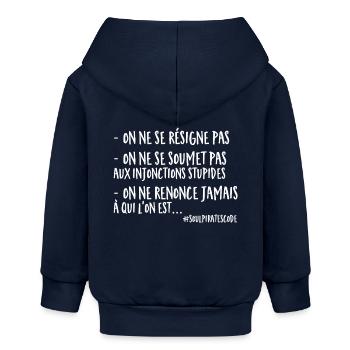 Soul Pirates - Le code pirate - Veste à capuche bébé bio Stanley/Stella - bleu marine - Dos