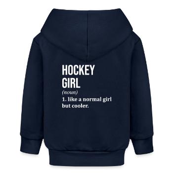 Hockey Hockey Hockey - Baby Organic Kapuzenjacke Baby Connector von Stanley/Stella - Navy - Hinten