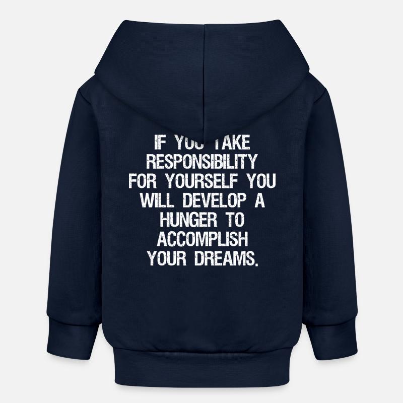 Si vous prenez vos responsabilités, vous - Veste à capuche bébé bio Stanley/Stella - bleu marine