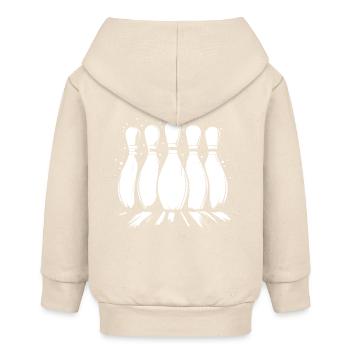 Bowling Pins - Baby Organic Kapuzenjacke Baby Connector von Stanley/Stella - Natur - Hinten