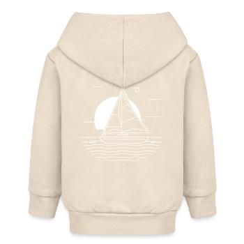 Sailing Drawing - Baby Organic Zip-up Hoodie by Stanley/Stella - soft Ecru - Back
