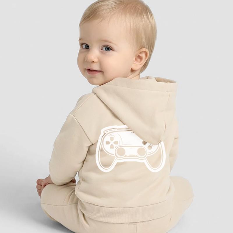 Dessin de manette de jeu vidéo Veste à capuche bébé bio Stanley/Stella