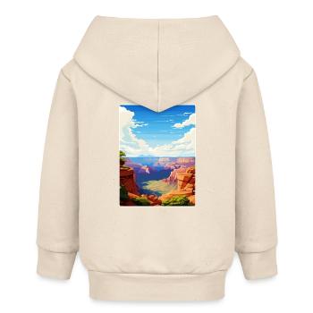 Grand Canyon Nationalpark Arizona Reiseposter - Baby Organic Kapuzenjacke Baby Connector von Stanley/Stella - Natur - Hinten