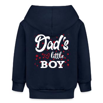 Papas kleiner Junge Dad`s Little Boy Babysprüche - Baby Organic Kapuzenjacke Baby Connector von Stanley/Stella - Navy - Hinten