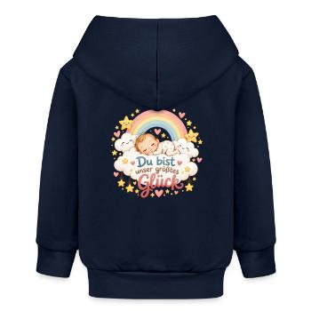 Unser größtes Glück – Baby Regenbogen - Baby Organic Kapuzenjacke Baby Connector von Stanley/Stella - Navy - Hinten