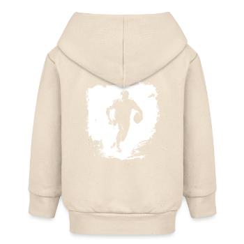 Art de rue du rugby - Veste à capuche bébé bio Stanley/Stella - écru doux - Dos