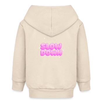 Plus lentement - Veste à capuche bébé bio Stanley/Stella - écru doux - Dos