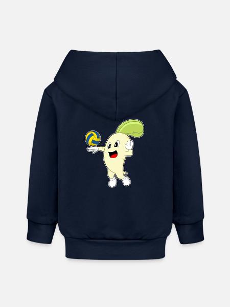 Radieschen Volleyballspieler Volleyball - Baby Organic Kapuzenjacke Baby Connector von Stanley/Stella - Navy