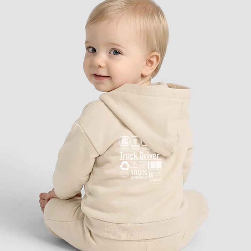 Truck Driver multi tasking problem solving Baby Organic Zip-up Hoodie by Stanley/Stella