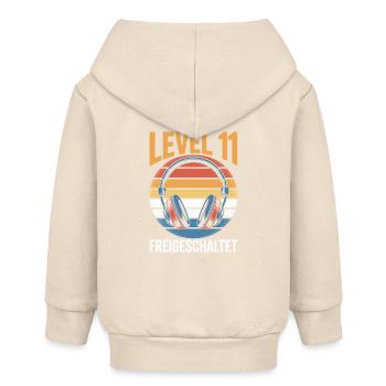 Level 11 Geburtstag Freigeschaltet - Baby Organic Kapuzenjacke Baby Connector von Stanley/Stella - Natur - Hinten
